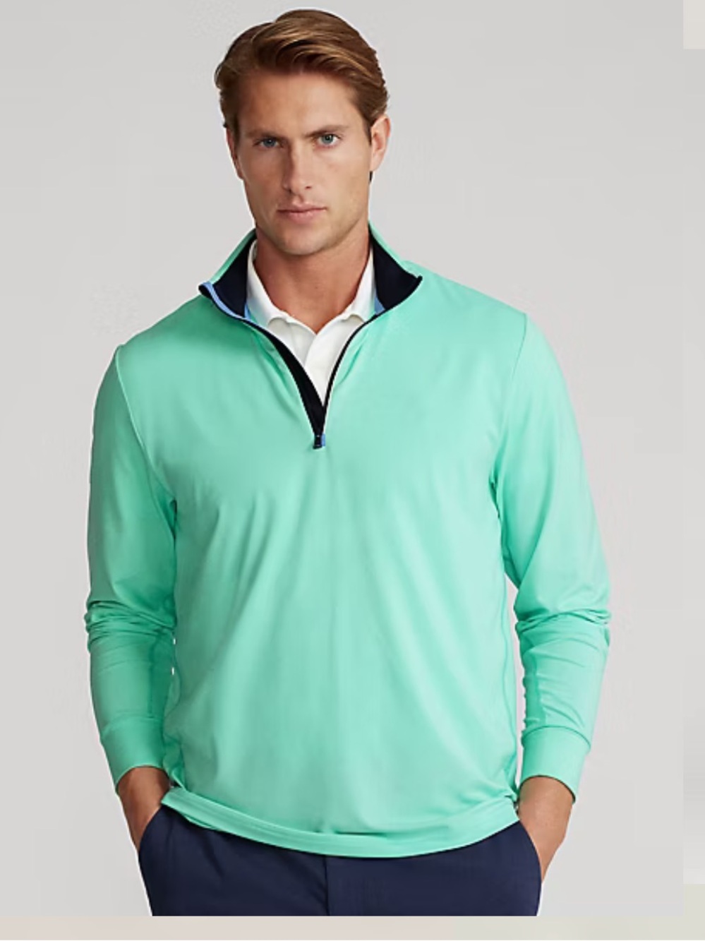 Polo Ralph Lauren Golf green quarter zip moisture wicking shirt